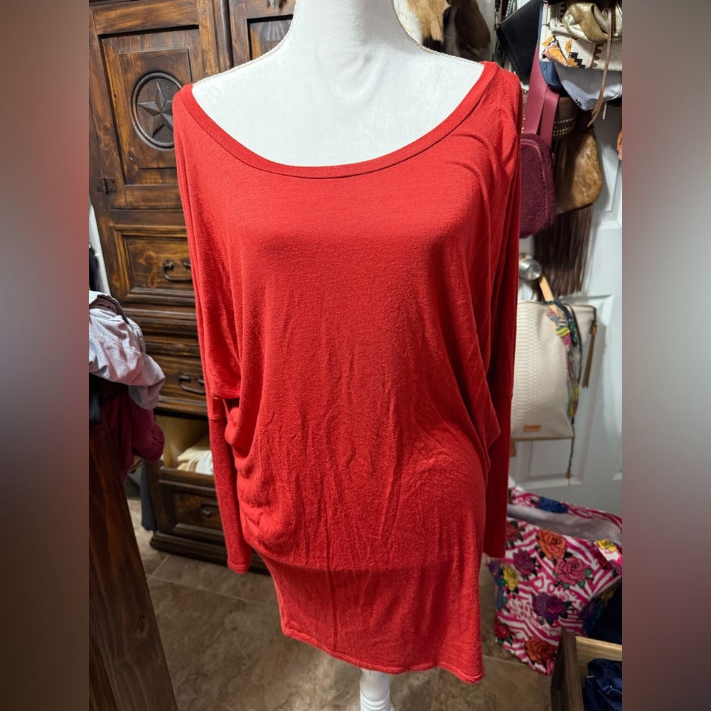 Burnt orange tunic Top